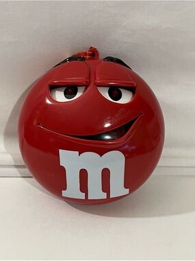 M&M'S Red Character Ornament with White 'm' Logo